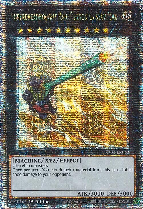 Superdreadnought Rail Cannon Gustav Max [RA04-EN063] Quarter Century Secret Rare
