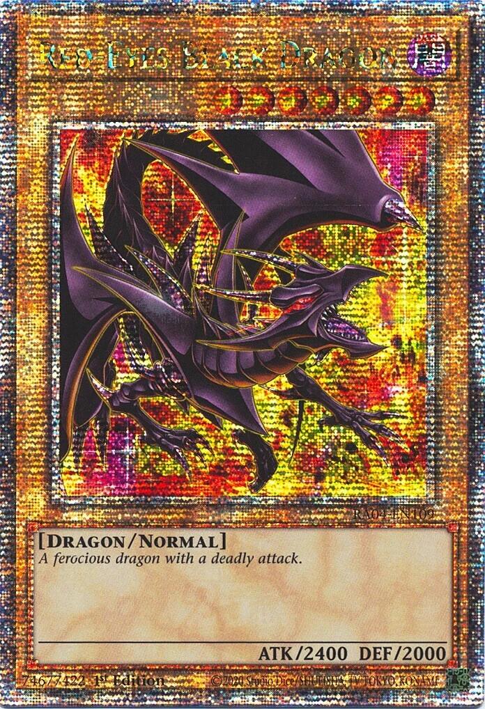 Red-Eyes Black Dragon (8th Art) [RA04-EN109] Quarter Century Secret Rare