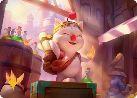 Stiltzkin, Moogle Merchant Art Card (Gold-Stamped Planeswalker Symbol) [FINAL FANTASY Art Series]