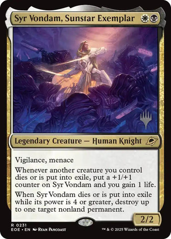 Syr Vondam, Sunstar Exemplar [Edge of Eternities Promo Pack]