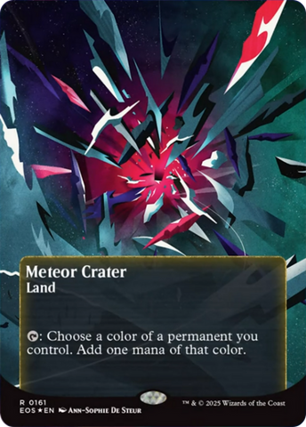 Meteor Crater (0161) (Borderless) (Galaxy Foil) [Edge of Eternities: Stellar Sights]